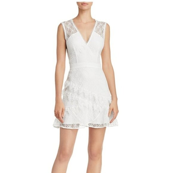 La Maison Talulah | Pursue Sleeveless Lace Mini Dress Bridal Wedding Size M - Picture 2 of 14
